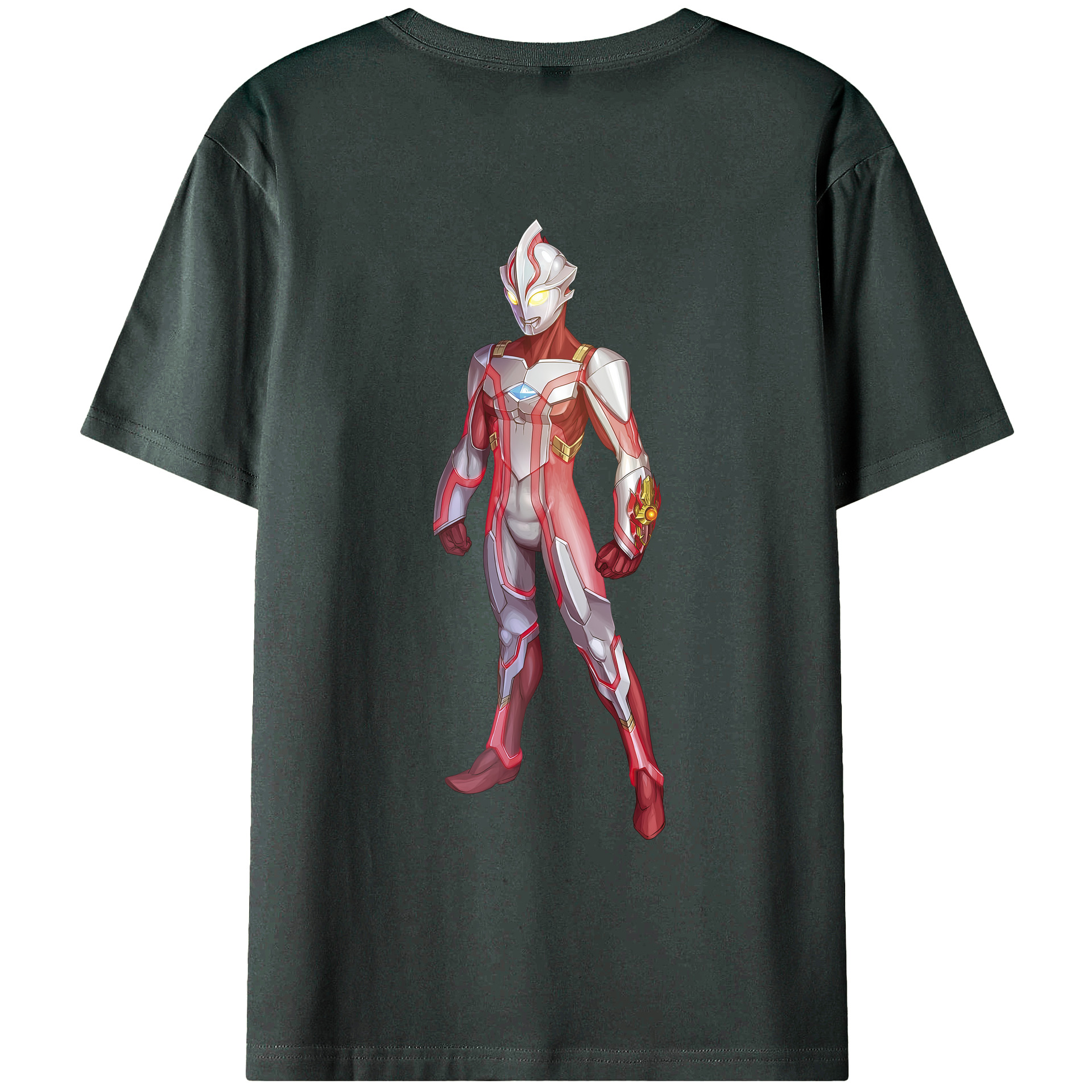 （画像用） ウルトラマン Ultraman 綿100％ メンズ半袖Tシャツ（バックプリント） 通気性
